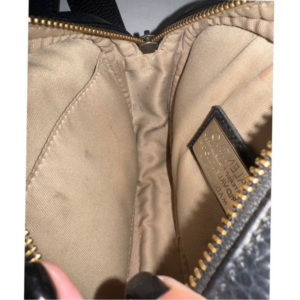 Valentino By Mario Valentino Black Leather Crossbody - Picture 10 of 12